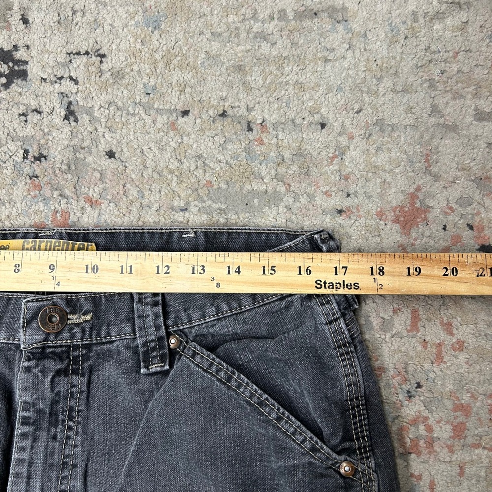 Lee Jeans Mens 34x30 Black Dungaree Carpenter Y2K Vintage Baggy Skater Workwear - Picture 5 of 10